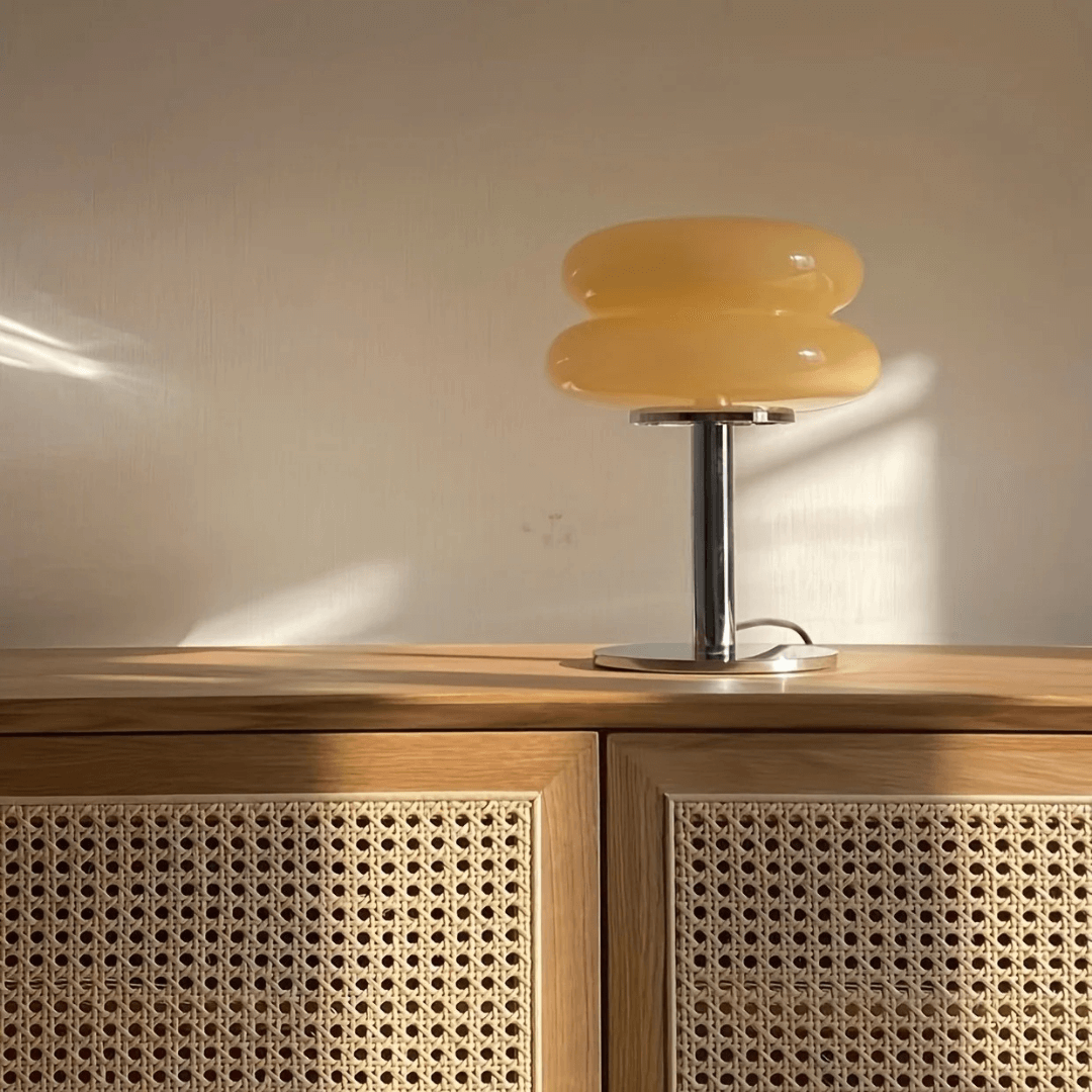 Luminária de Mesa Macaron em Vidro