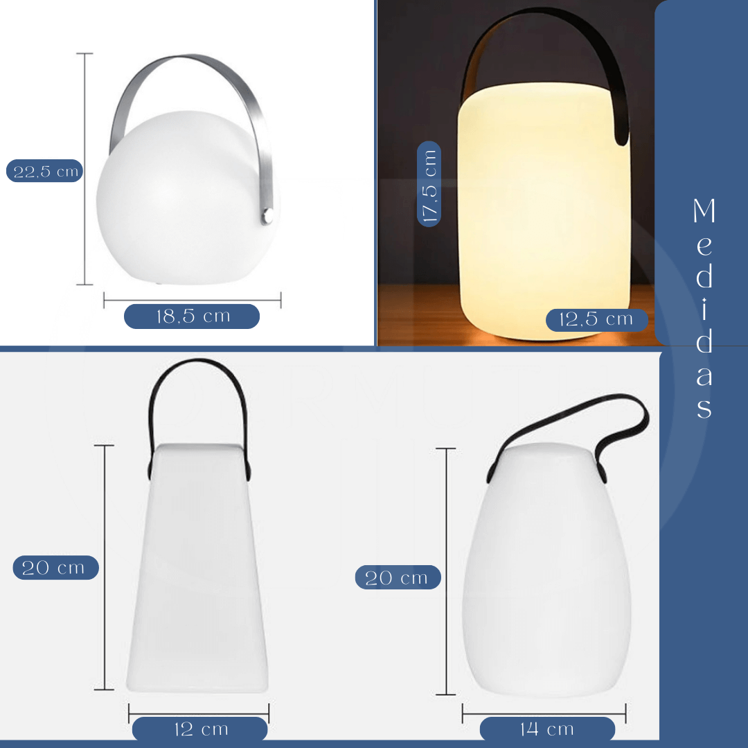 Luminária LED Portátil Recarregável – Estilo e Praticidade