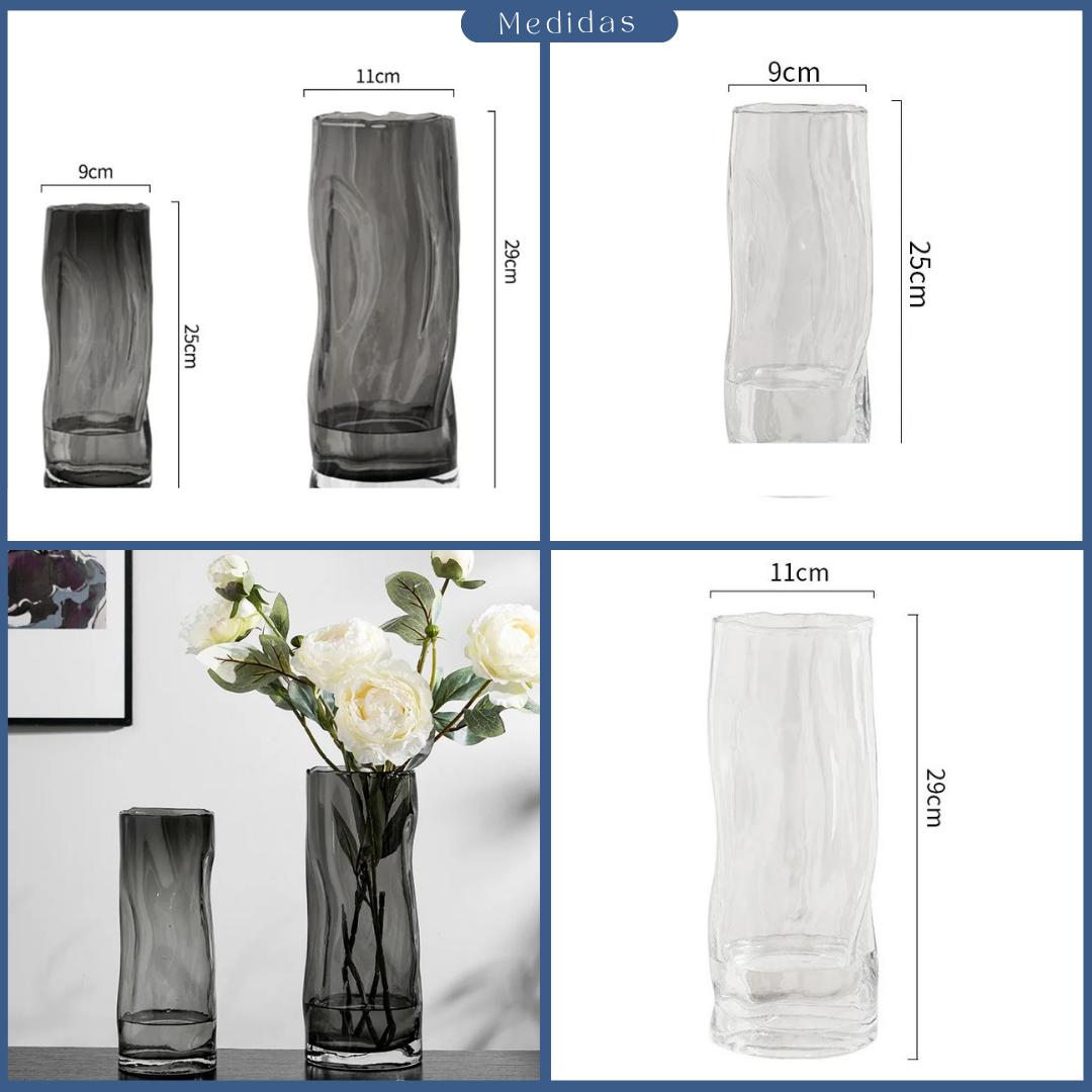 Vaso de Vidro para Arranjos Florais e Hidroponia