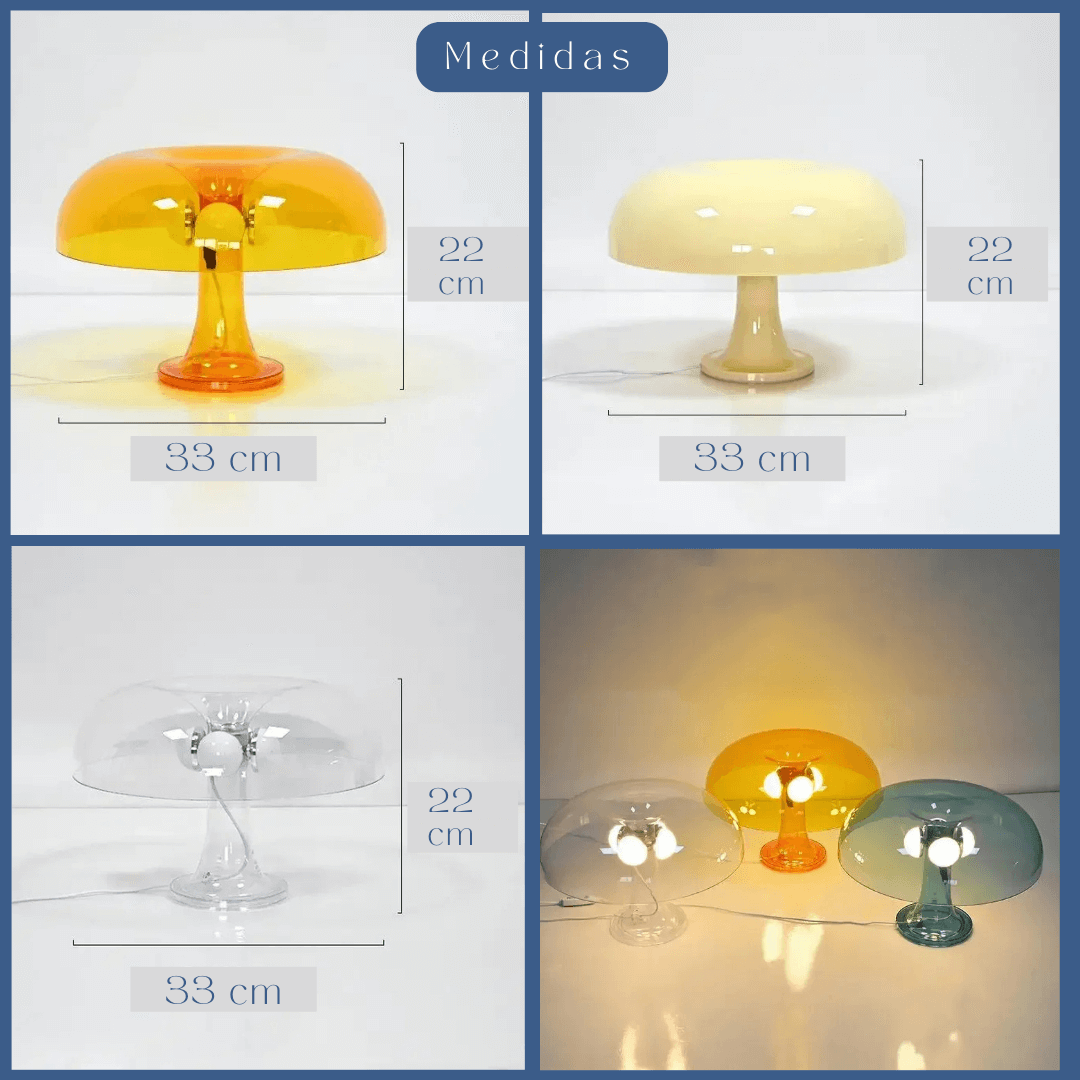 Luminária de Mesa LED Minimalista Cogumelo