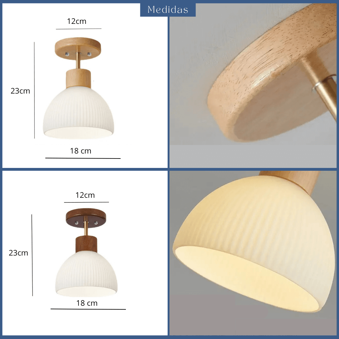 Lustre de Teto Contemporâneo em Vidro Fosco Dourado