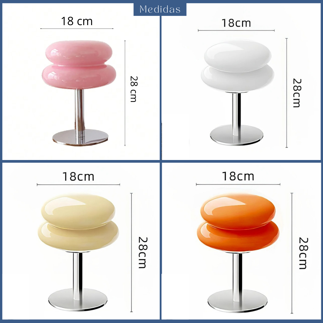 Luminária de Mesa de Vidro Macaron