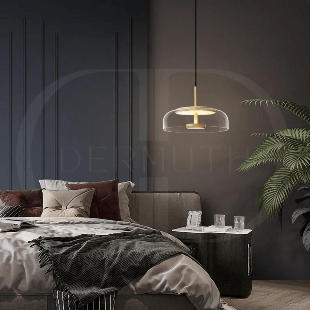 Luminária Pendente  em LED com Cúpula de Vidro