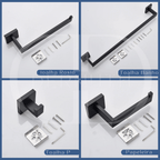 Kit de Acessórios para Banheiro em Aço Inox