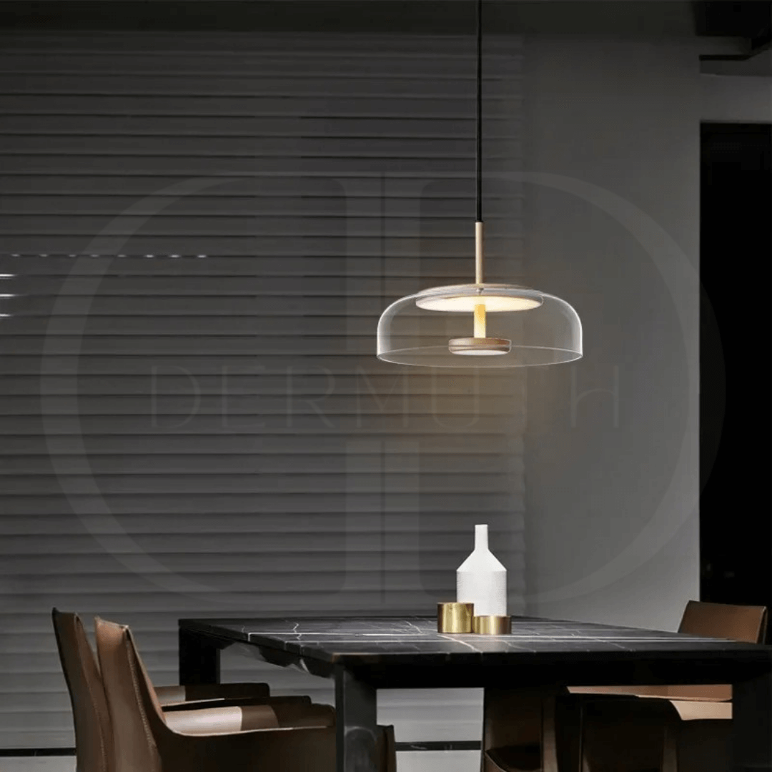 Luminária Pendente  em LED com Cúpula de Vidro