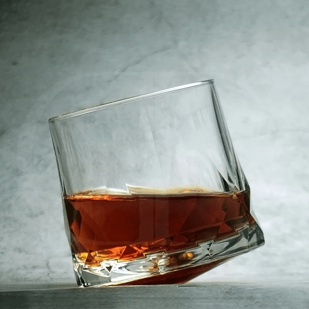 Copos Giratórios de Vidro para Whisky – Design Clássico com Efeito Spinning