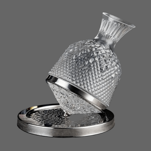 Decantador de Vinho Rotativo 360° em Cristal - Design Elegante