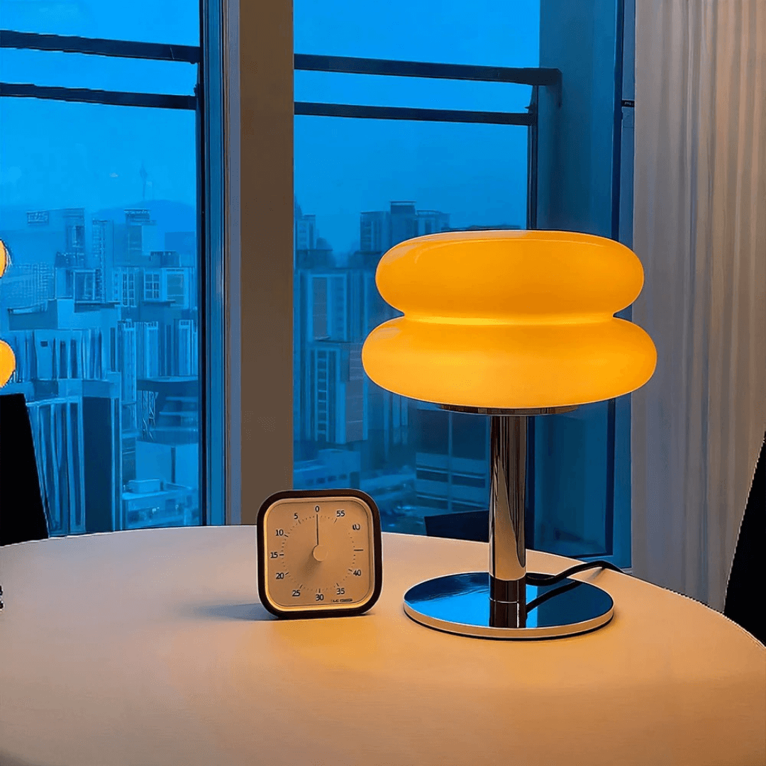 Luminária de Mesa Macaron em Vidro