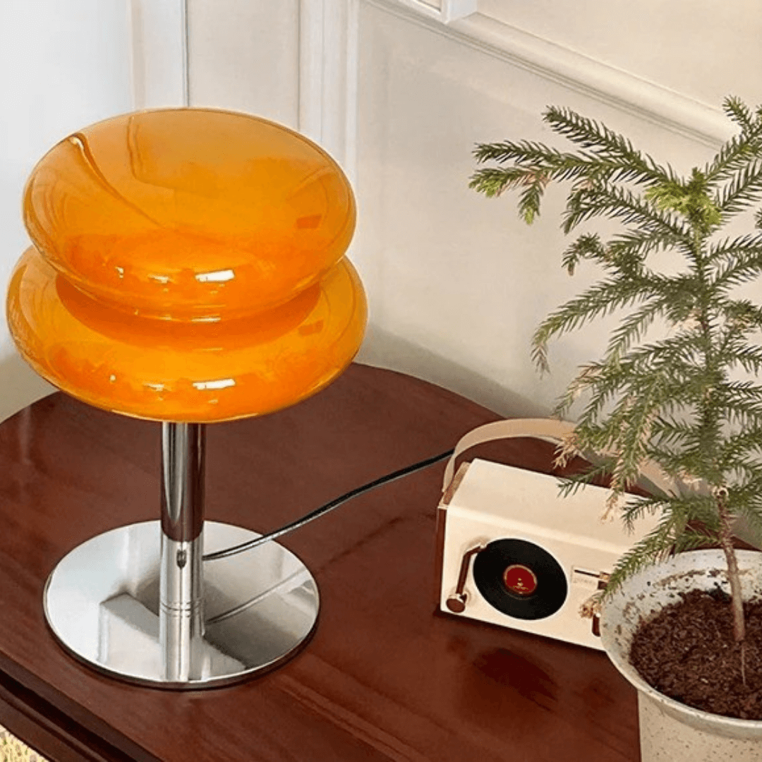 Luminária de Mesa Macaron em Vidro