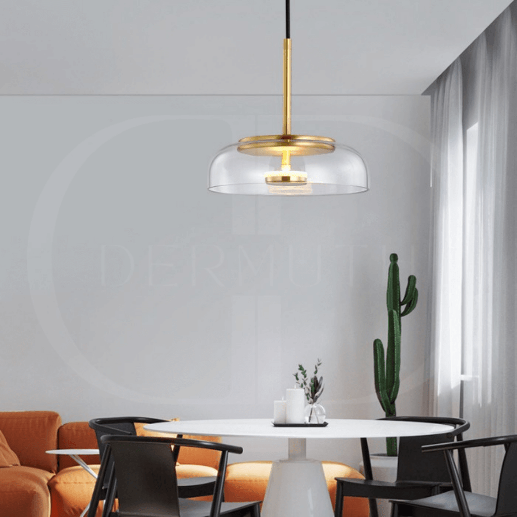 Luminária Pendente  em LED com Cúpula de Vidro