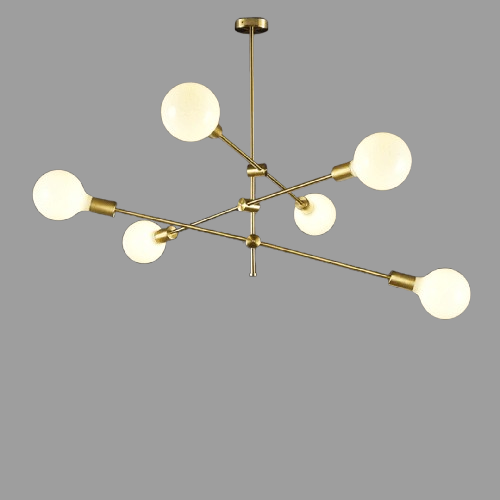 Lustre Moderno Dourado Luxuoso
