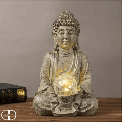 Escultura de Buda com Luz LED