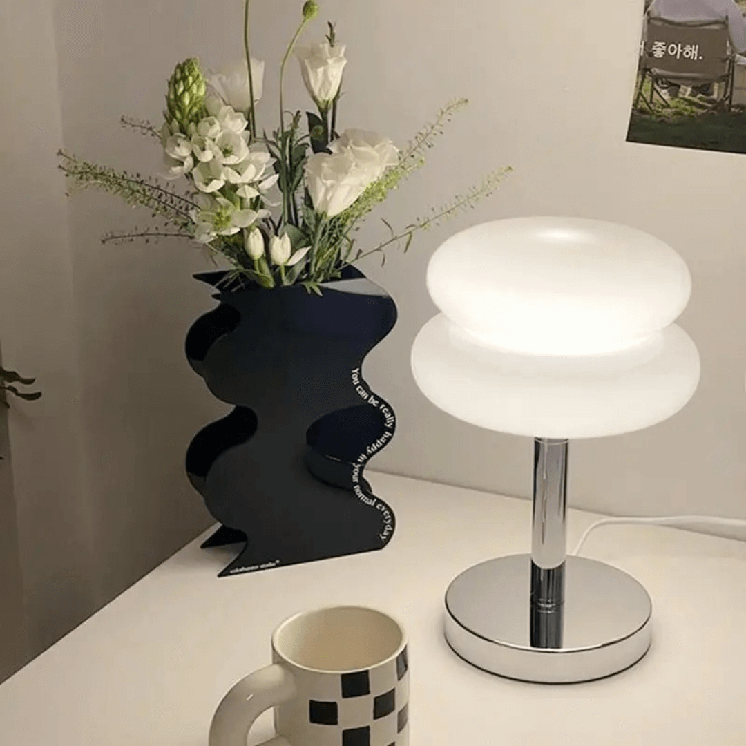 Luminária de Mesa Macaron em Vidro