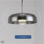 Luminária Pendente  em LED com Cúpula de Vidro