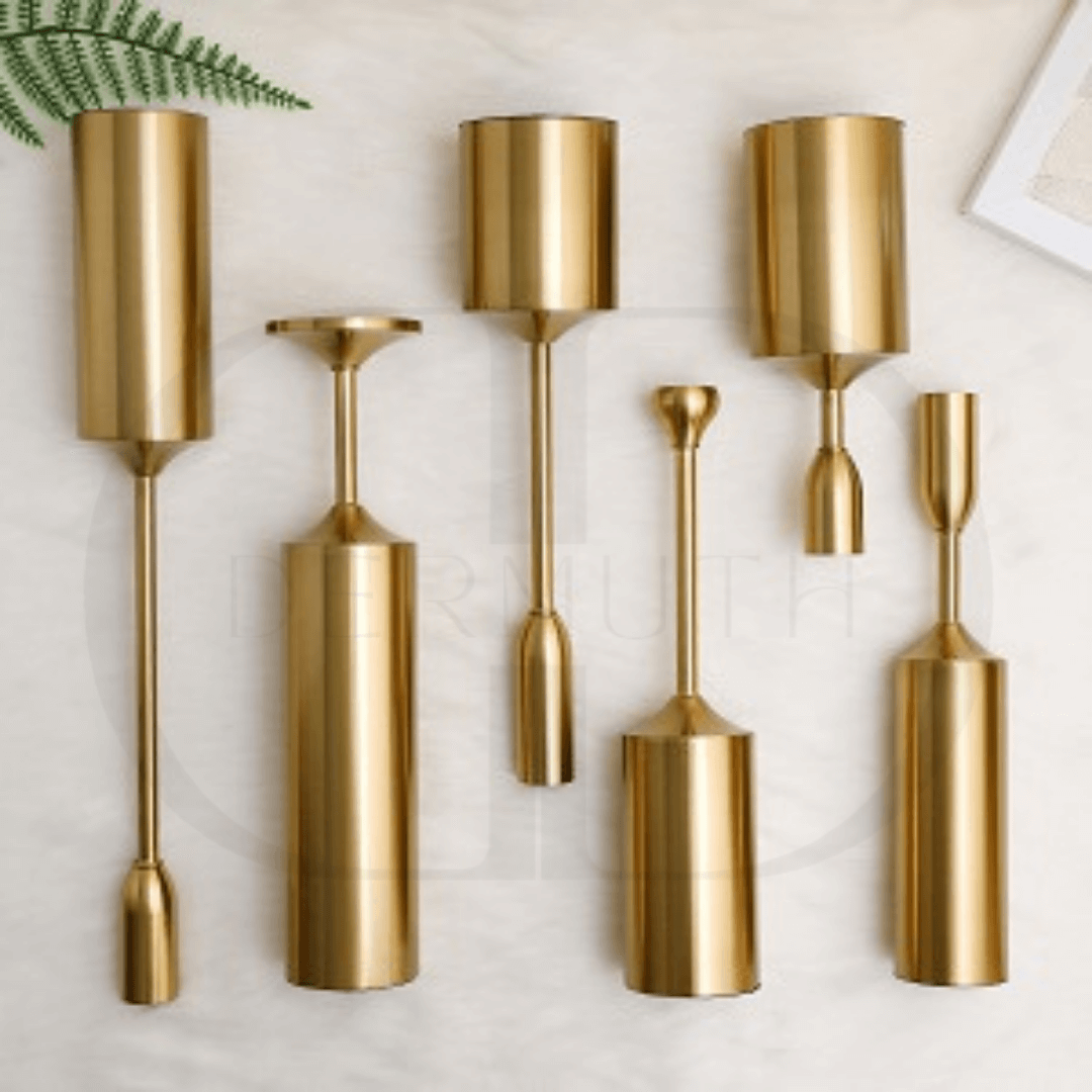 Castiçal de Metal Dourado – Roma