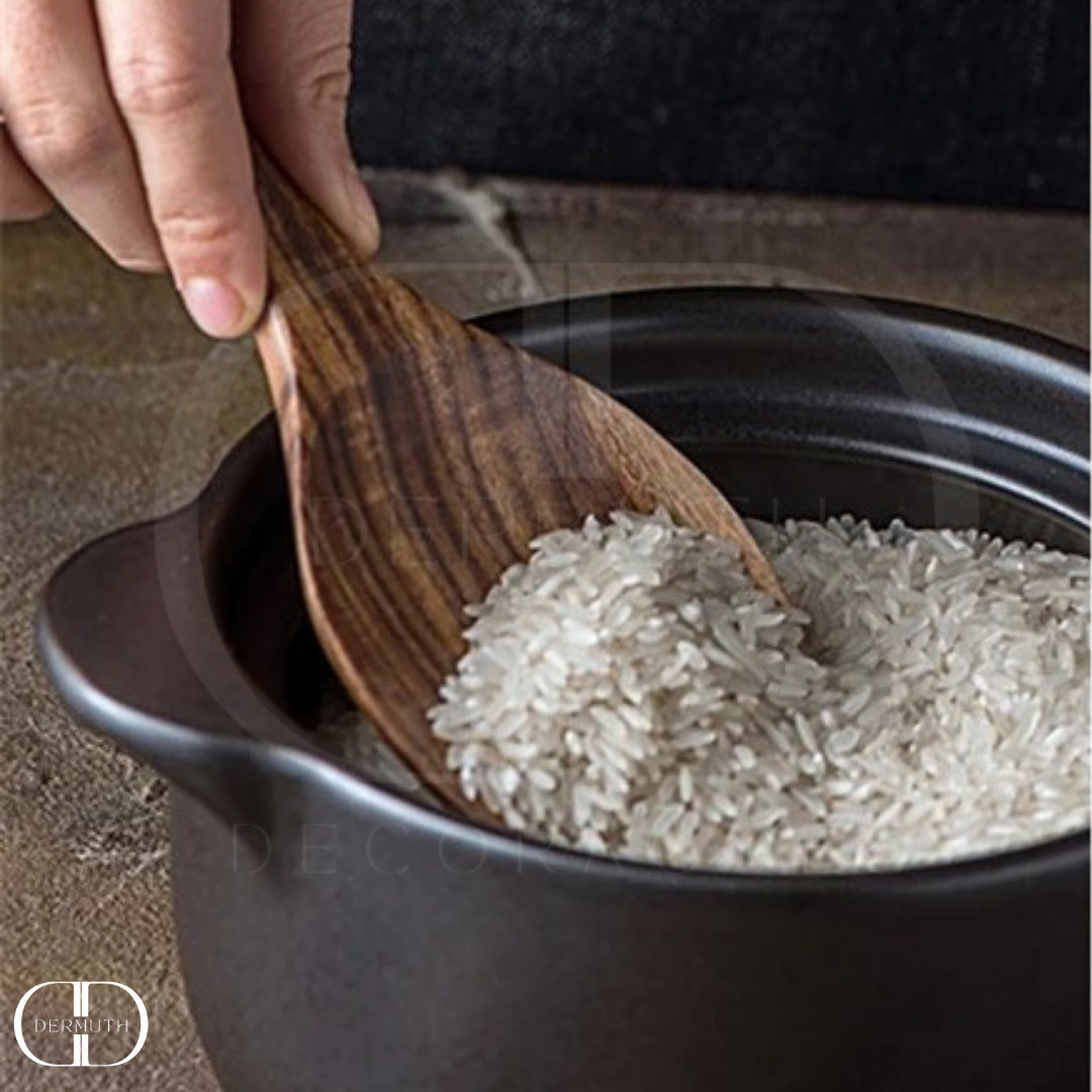 Conjunto de Utensílios de Cozinha em Madeira Natural