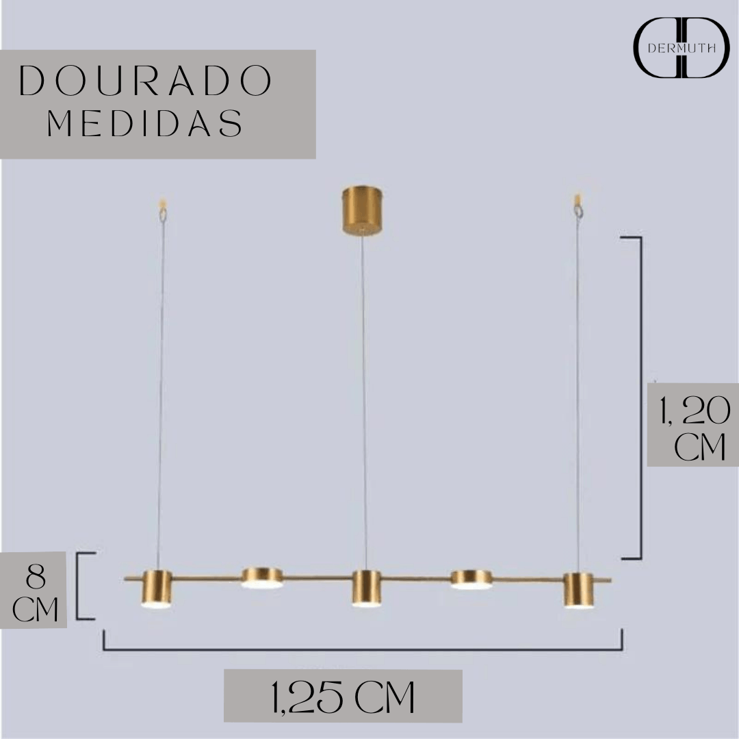 Lustre Moderno Copos em LED para Sala