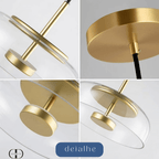 Luminária Pendente  em LED com Cúpula de Vidro