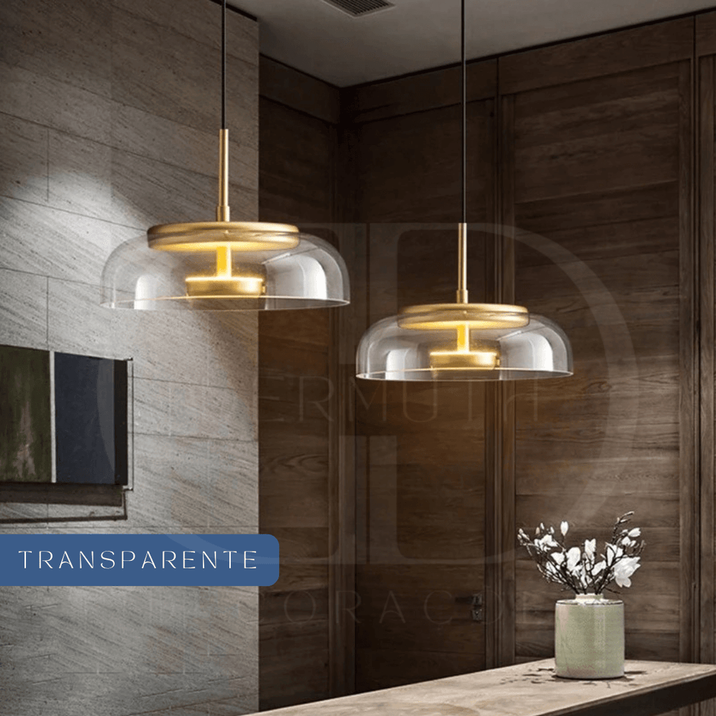 Luminária Pendente  em LED com Cúpula de Vidro