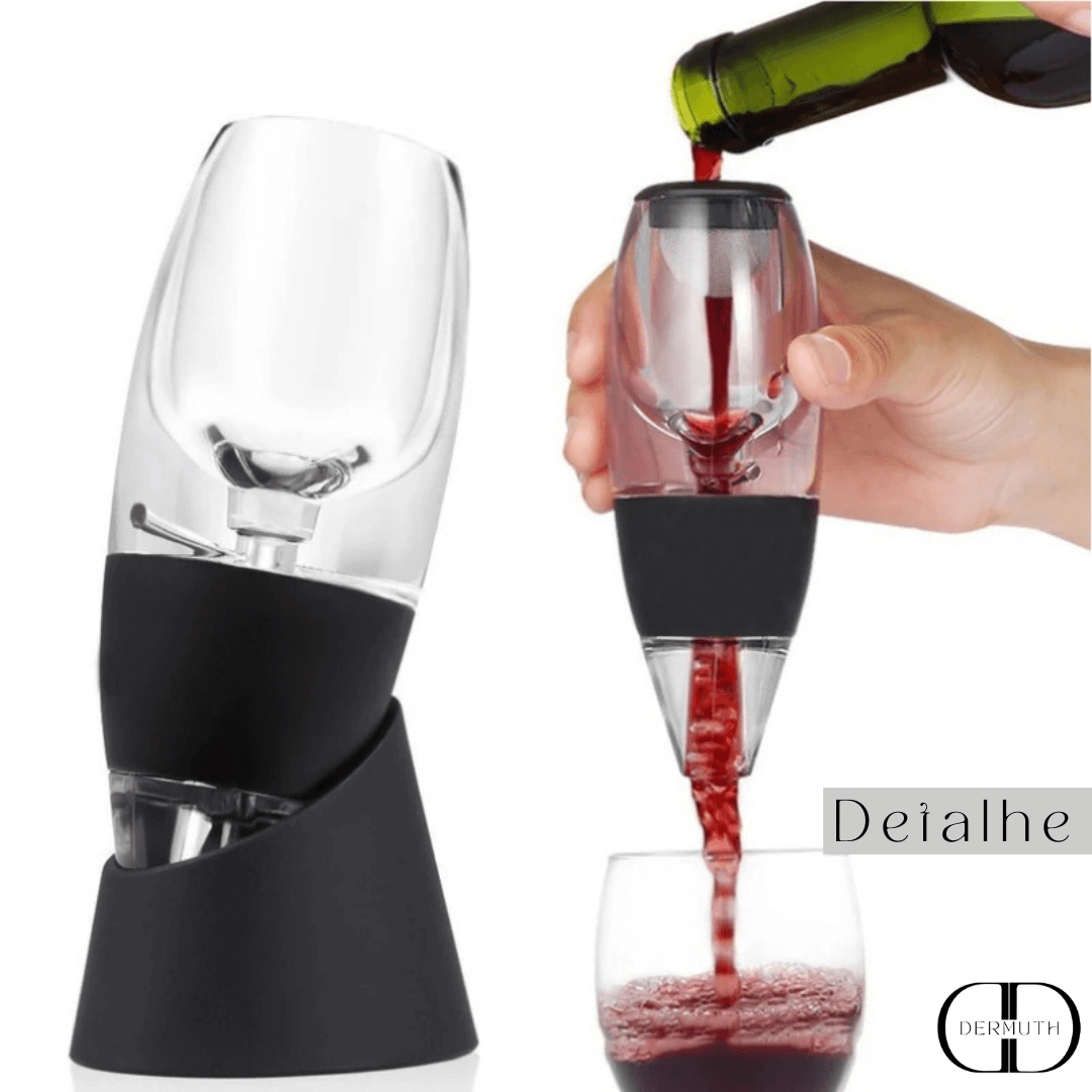 Aerador e Decantador de Vinho com Filtro e Suporte