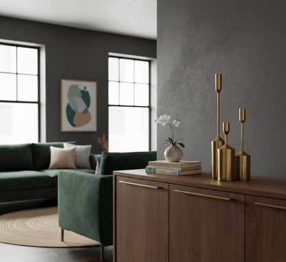 Castiçal de Metal Dourado – Roma