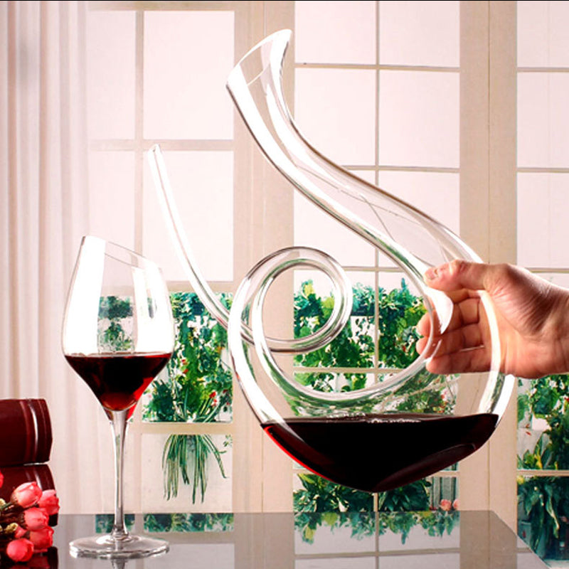 Decanter De Vinho Swan – Design Espiral Criativo Dermuth Decorações