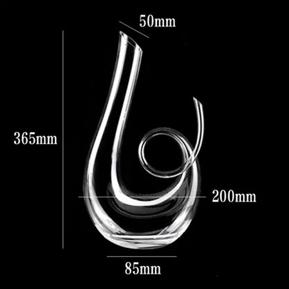 Decanter De Vinho Swan – Design Espiral Criativo Dermuth Decorações