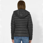 Jaqueta Feminina Puffer Impermeável com Capuz Removível