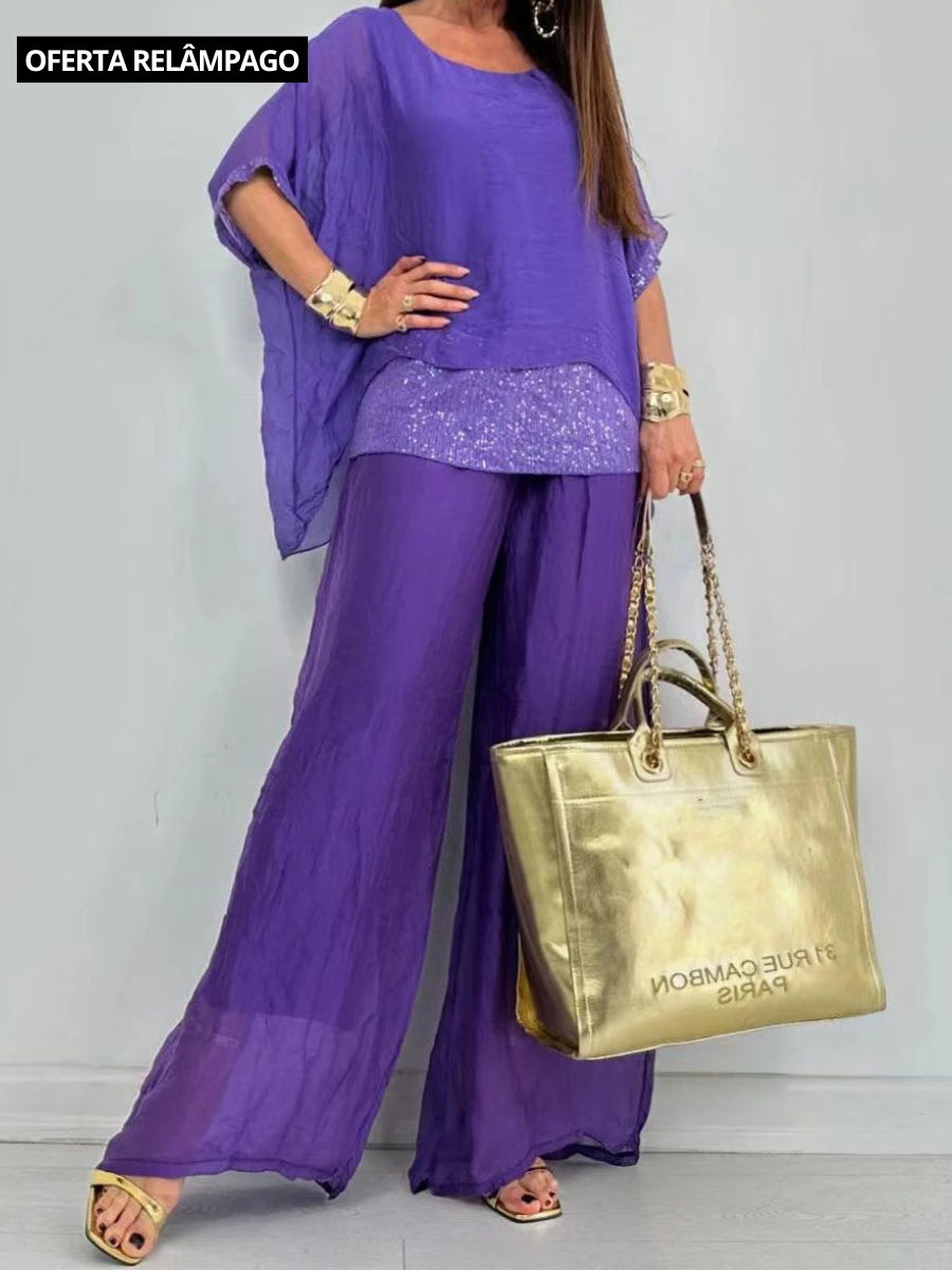 Conjunto Elegante Seda Georgina
