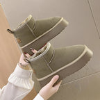 Bota Feminina Curta Acolchoada Plataforma Confortável - (Promoção de Inverno 2026)