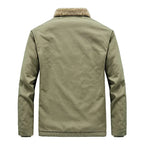 Jaqueta Masculina com Gola de Lã Forro Interno Estilo Casual – (Promoção de Inverno 2026)