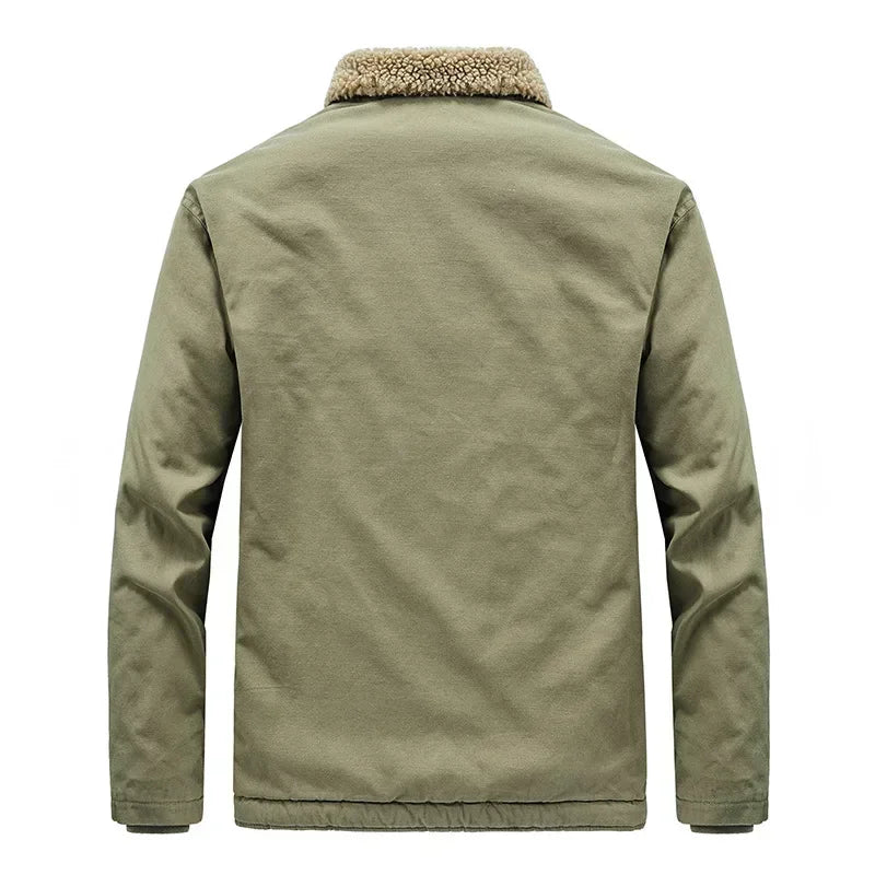 Jaqueta Masculina com Gola de Lã Forro Interno Estilo Casual – (Promoção de Inverno 2026)