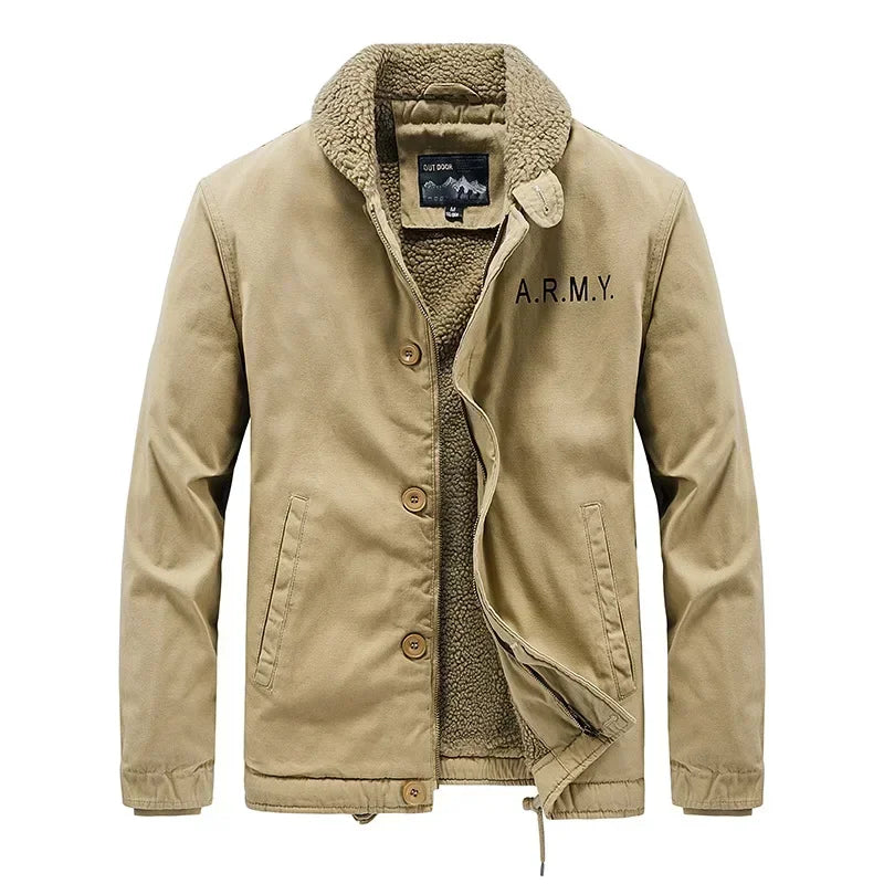 Jaqueta Masculina com Gola de Lã Forro Interno Estilo Casual – (Promoção de Inverno 2026)