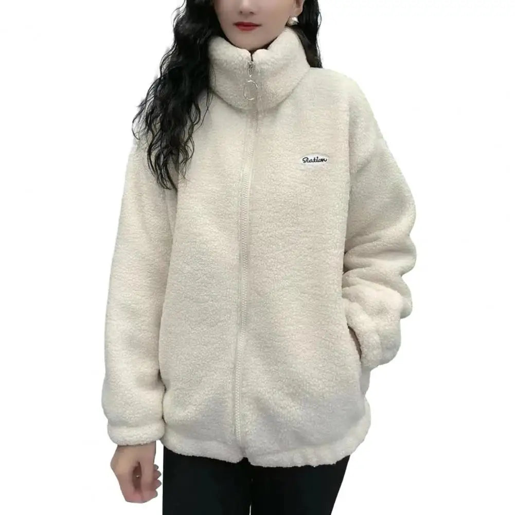 Jaqueta Feminina Para Inverno com Zíper e Detalhes Splice (Promoção de Inverno 2026)