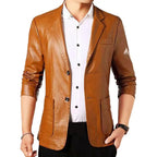 Jaqueta Masculina Gola Lapela Estilo Casual Elegante – (Promoção de Inverno 2026)