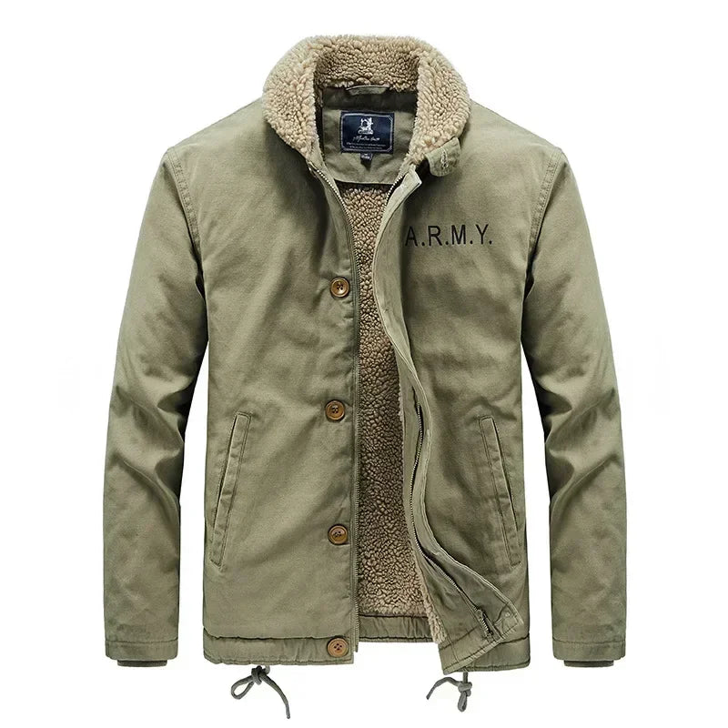 Jaqueta Masculina com Gola de Lã Forro Interno Estilo Casual – (Promoção de Inverno 2026)