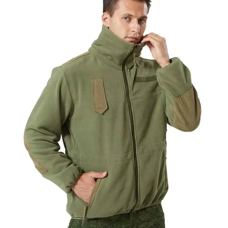 Jaqueta Masculina Tática com Forro Fleece e Zíper Frontal - (Promoção de Inverno 2026)