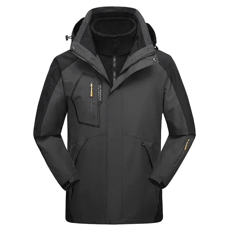 Jaqueta Masculina 3 em 1 com Forro Fleece Impermeável Corta-Vento – (Promoção de Inverno 2026)