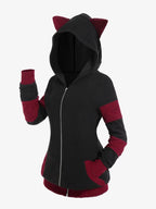Casaco Feminino Para Inverno Capuz com Orelhinhas - (Promoção de Inverno 2026)