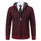 Jaqueta Masculina Cardigan com Gola Dobrável Forro Fleece Estilo Vintage – (Promoção de Inverno 2026)