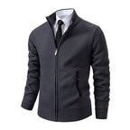 Jaqueta Masculina Cardigan com Gola Dobrável Forro Fleece Estilo Vintage – (Promoção de Inverno 2026)