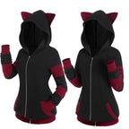 Casaco Feminino Para Inverno Capuz com Orelhinhas - (Promoção de Inverno 2026)
