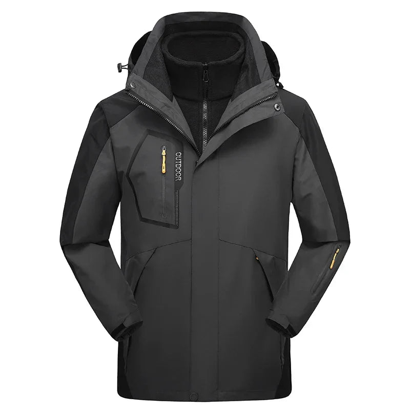 Jaqueta Masculina 3 em 1 com Forro Fleece Impermeável Corta-Vento – (Promoção de Inverno 2026)