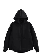Casaco Feminino com Capuz e Bolsos Oversized
