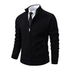 Jaqueta Masculina Cardigan com Gola Dobrável Forro Fleece Estilo Vintage – (Promoção de Inverno 2026)