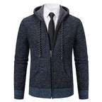 Jaqueta Masculina Cardigan com Gola Dobrável Forro Fleece Estilo Vintage – (Promoção de Inverno 2026)