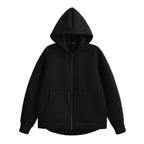Casaco Feminino com Capuz e Bolsos Oversized