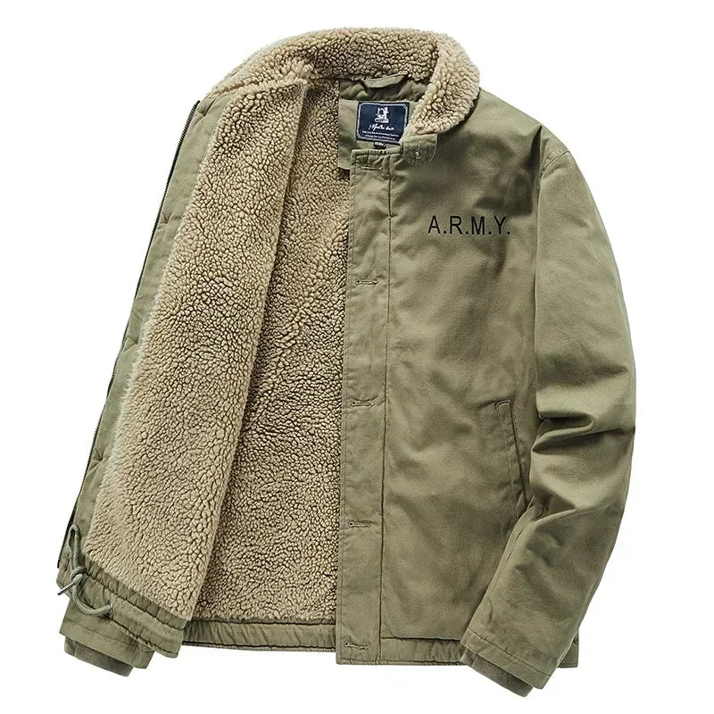 Jaqueta Masculina com Gola de Lã Forro Interno Estilo Casual – (Promoção de Inverno 2026)