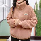Jaqueta Feminina Para Inverno com Zíper e Detalhes Splice (Promoção de Inverno 2026)