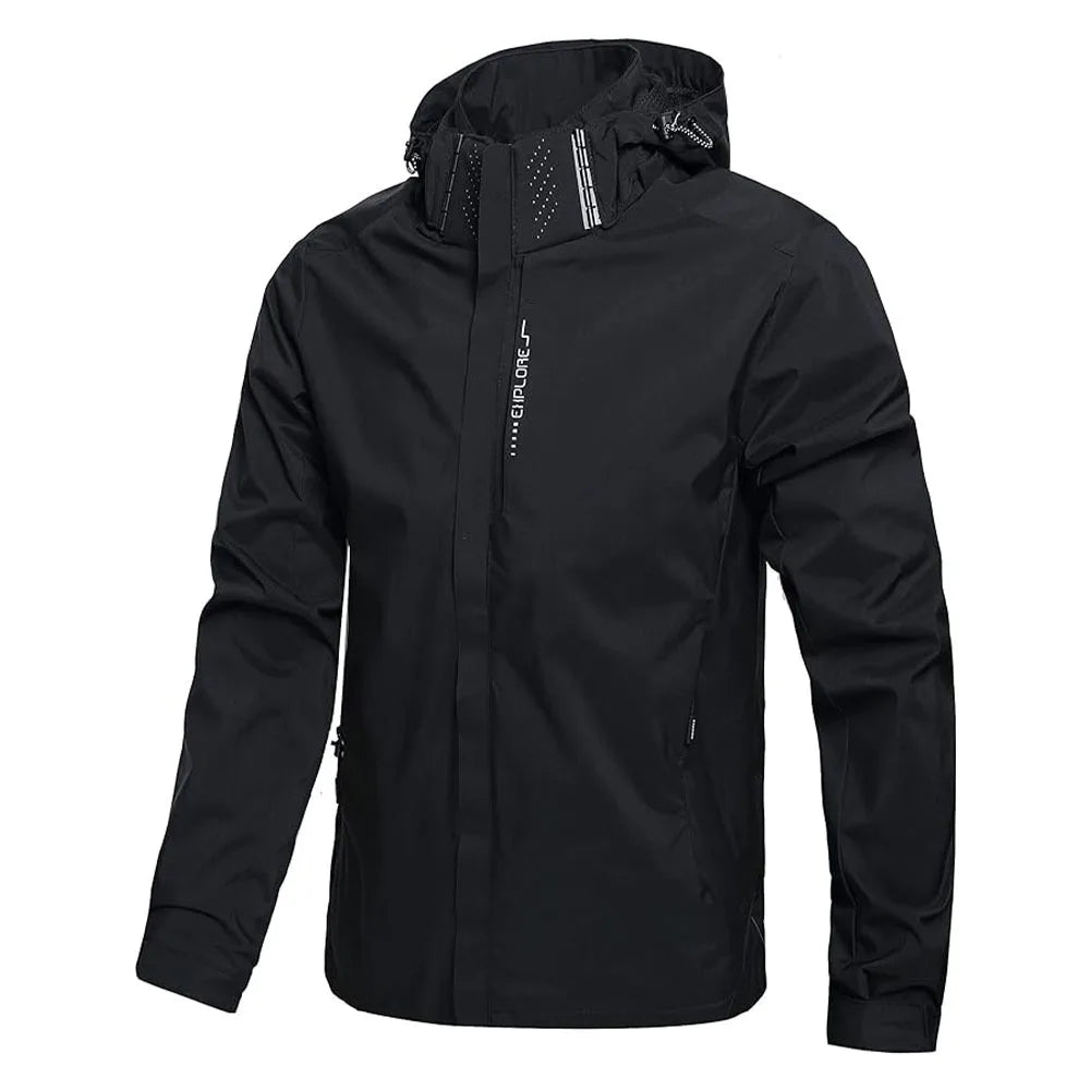Jaqueta Masculina Impermeável Leve com Capuz para Trilhas e Escaladas - (Promoção de Inverno 2026)